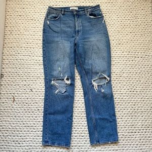 Abercrombie 90's Straight Jeans Ultra High Rise Curve Love
